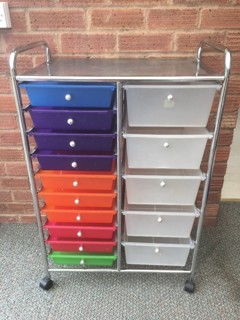 Craft, Crafting Storage Trolley 5 Large Draws and 10 Smaller Draws