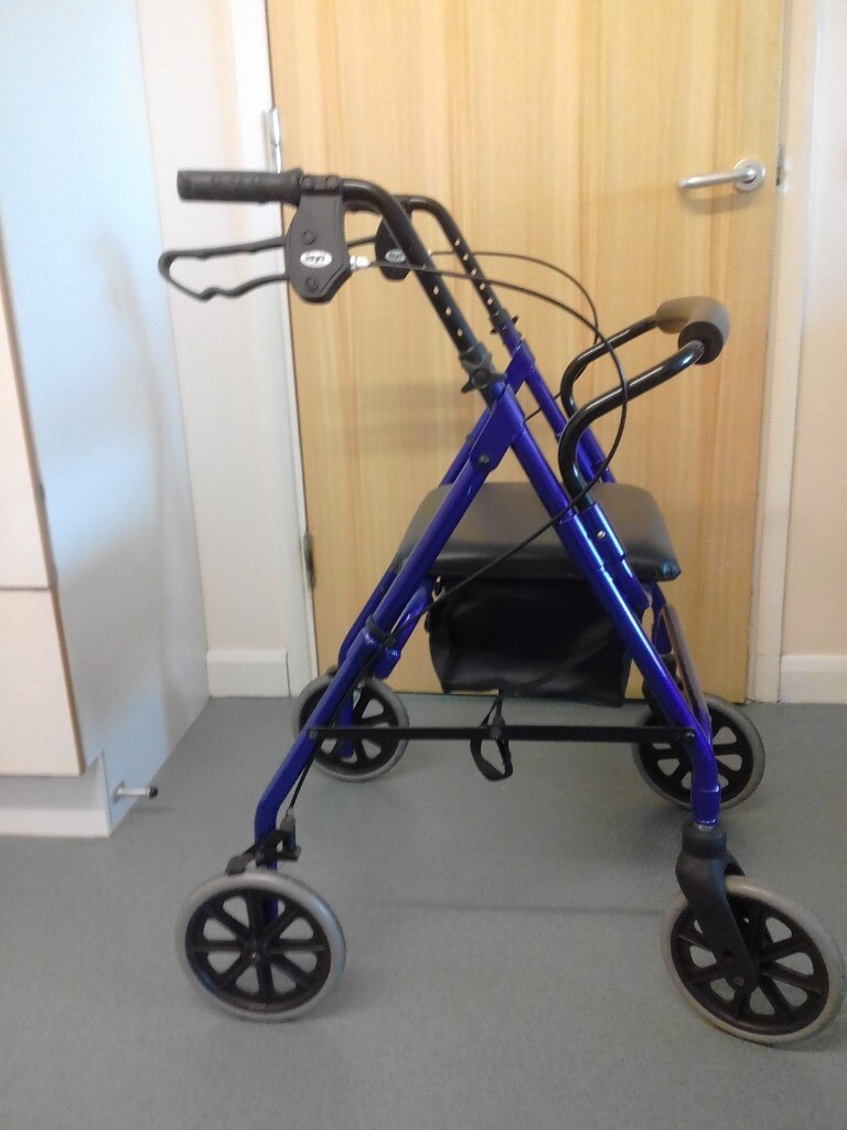 4 Wheel Mobility Walker with Seat & Lockable Brakes in Corby