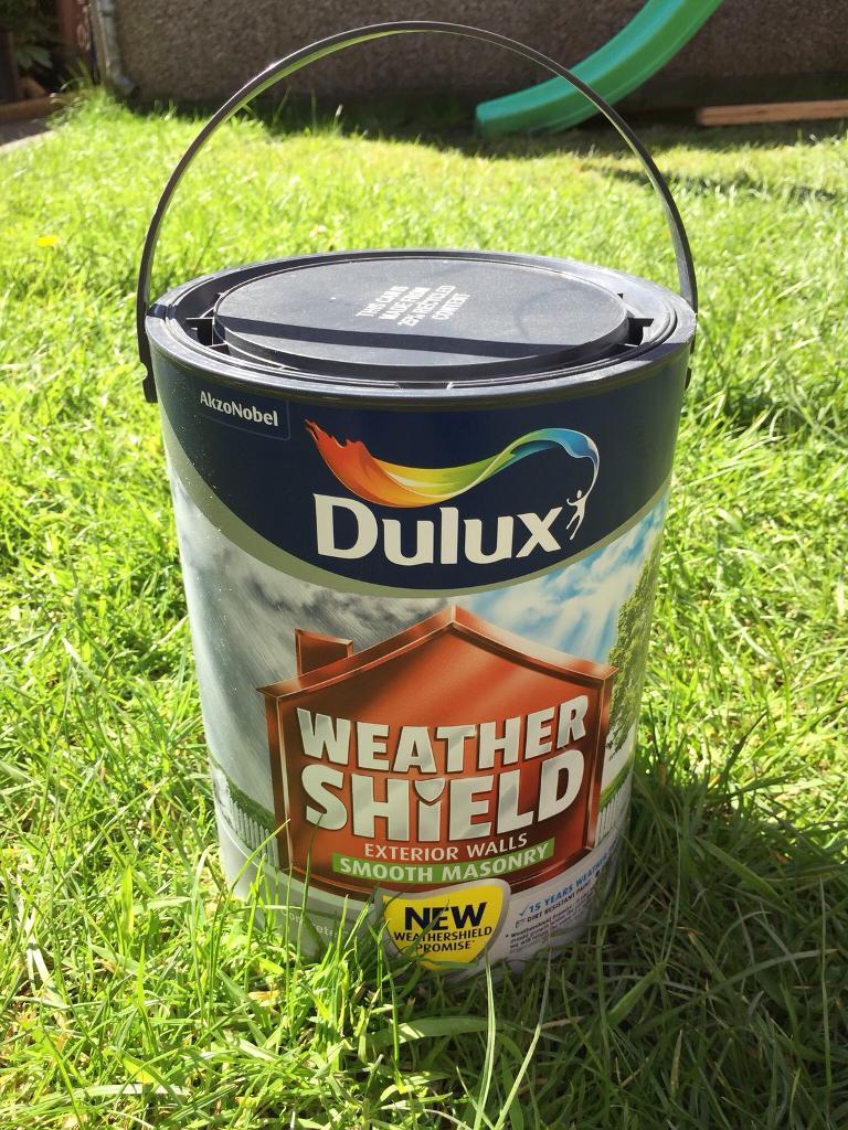 DULUX WEATHERSHIELD CONCRETE GREY SMOOTH MASONRY PAINT 5L in Hull