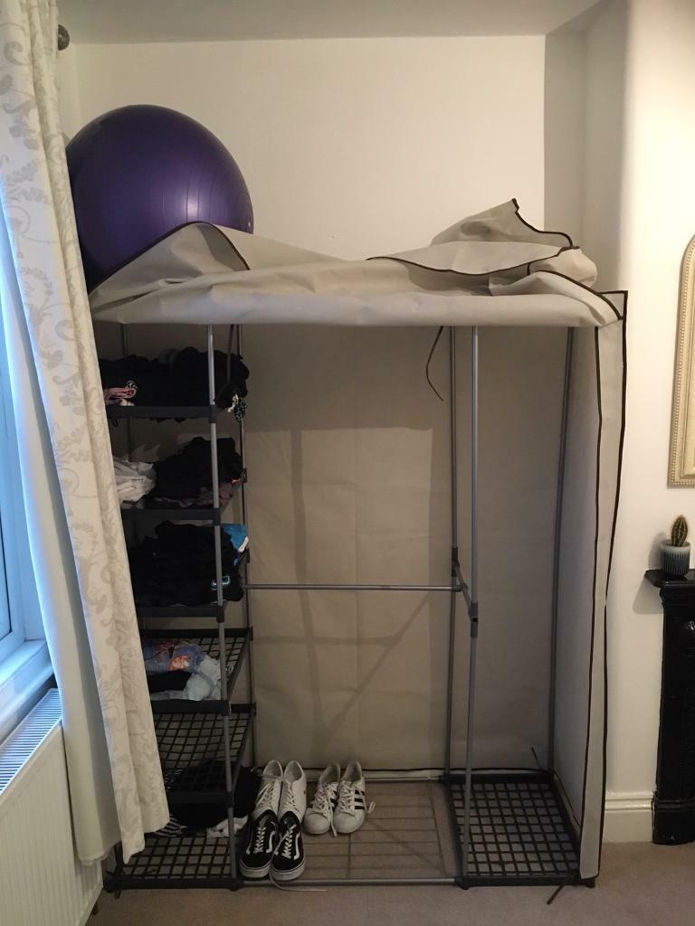 Argos Home Metal And Polycotton Triple Wardrobe Portable In
