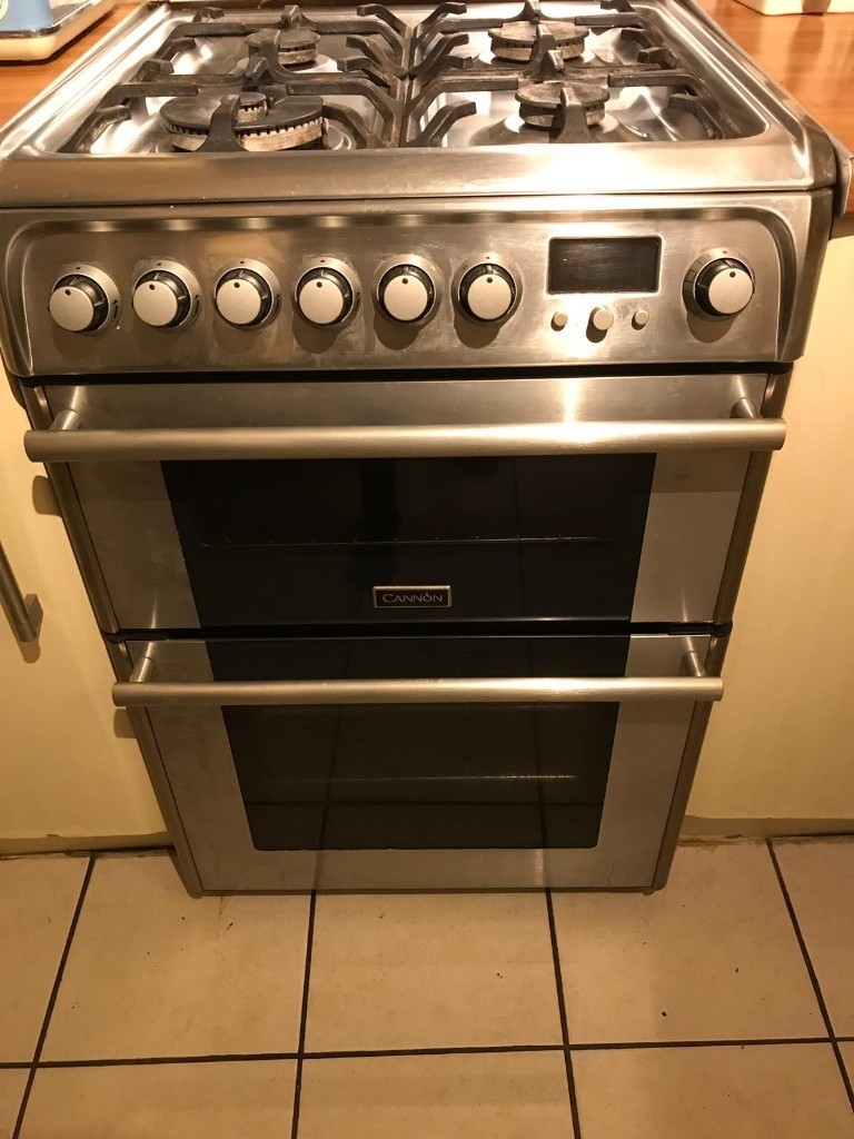 Cannon Double Oven Fan Assisted, Grill and Gas Hob Freestanding Cooker
