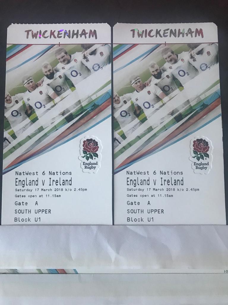 England vs Ireland 6 nations tickets (x2) in Amersham, Buckinghamshire Gumtree