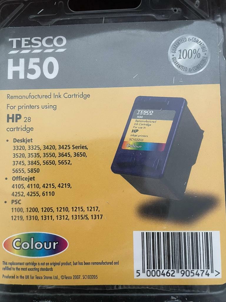 Tesco H50 Colour Ink Cartridge for Printers using HP28 Cartridges in