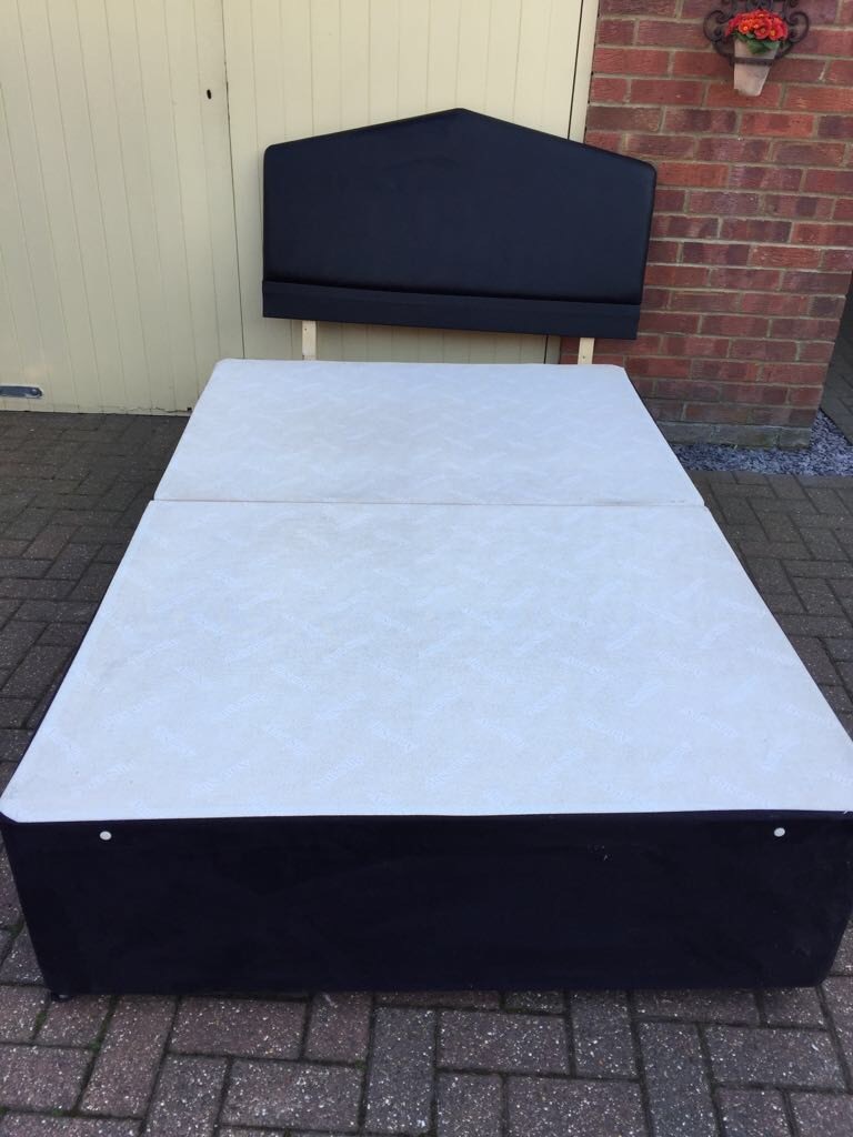 Specially made 4ft divan bed base with headboard in Basildon, Essex