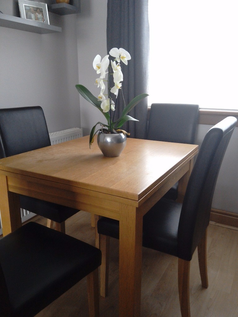 Harveys Flip Top Extending Dining Table And 4 Chairs For Sale For