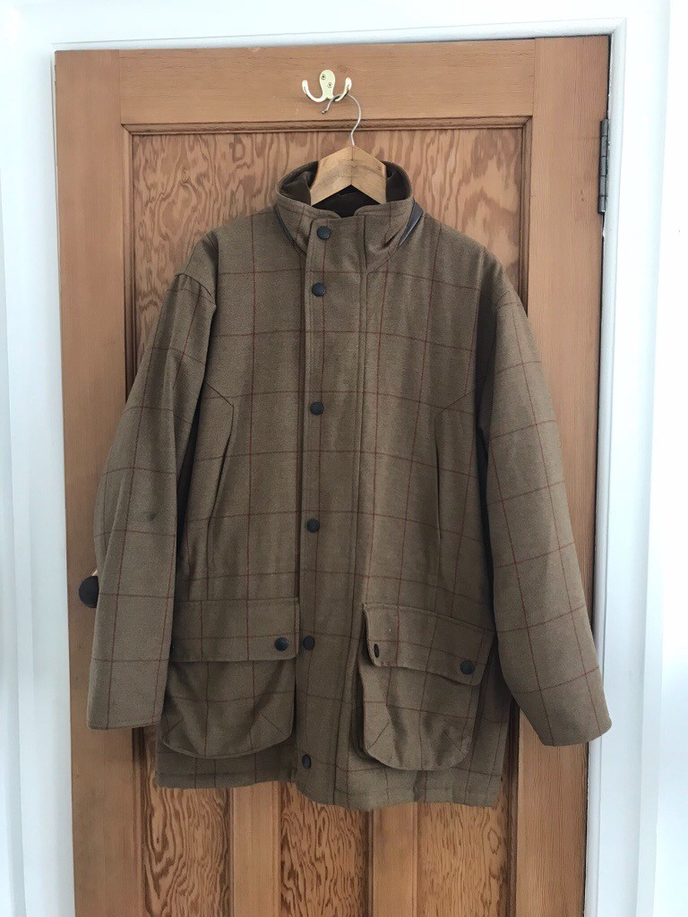 Gents Tweed Shooting Jacket Or Coat Size medium Waterproof and
