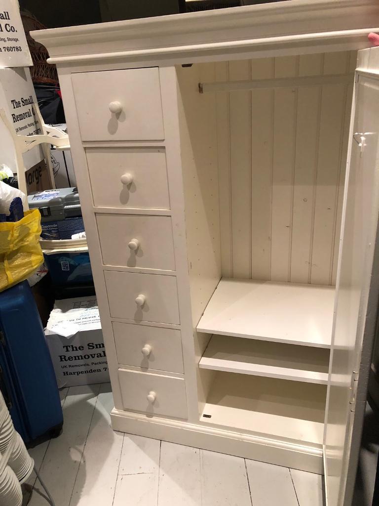 Little White Company Nursery Wardrobe With Drawers And Hanging