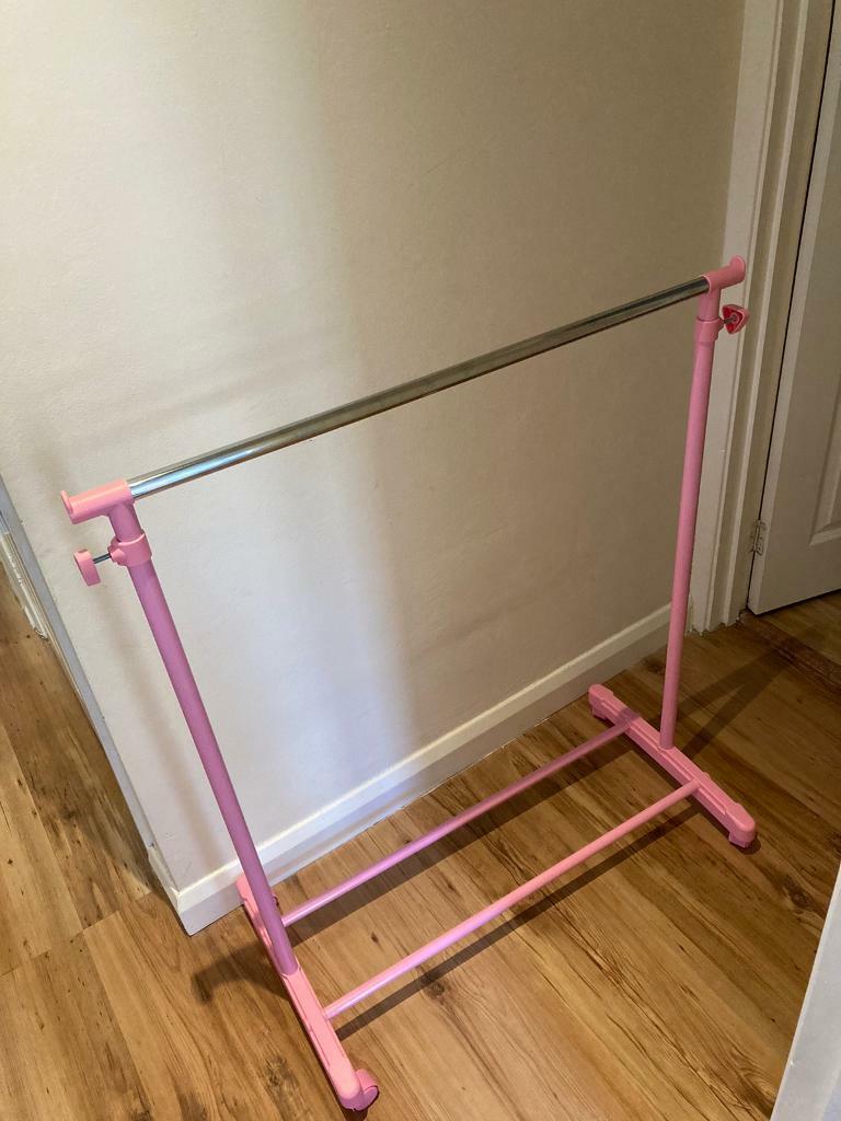 FREE Argos home adjustable pink clothes rail in Newhaven, East Sussex