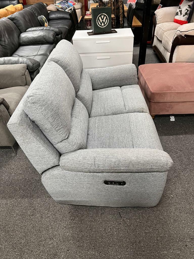 Sofology grey fabric 2 seater sofa electric recliner in Newcastle