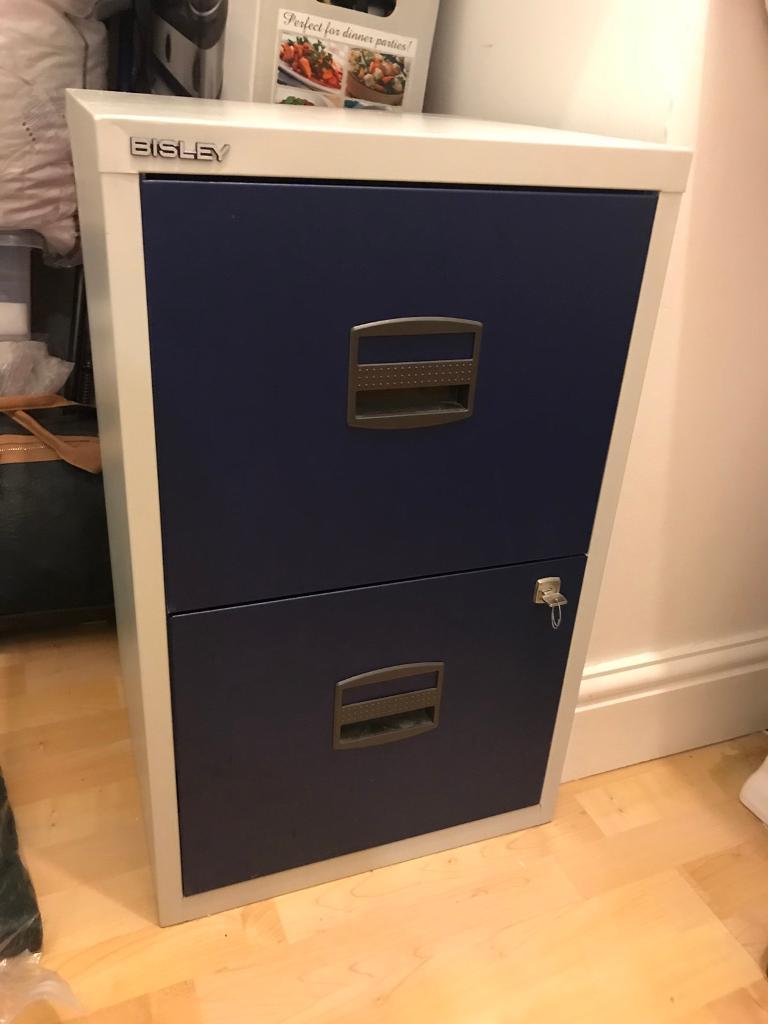 Bisley Filing Cabinet With File Holders And Inserts Name Markers And