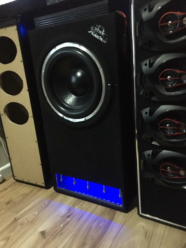 Vibe 15 inch 2000w subwoofer +vibe slick 2000w amplifier +custom enclosure in Norwich, Norfolk