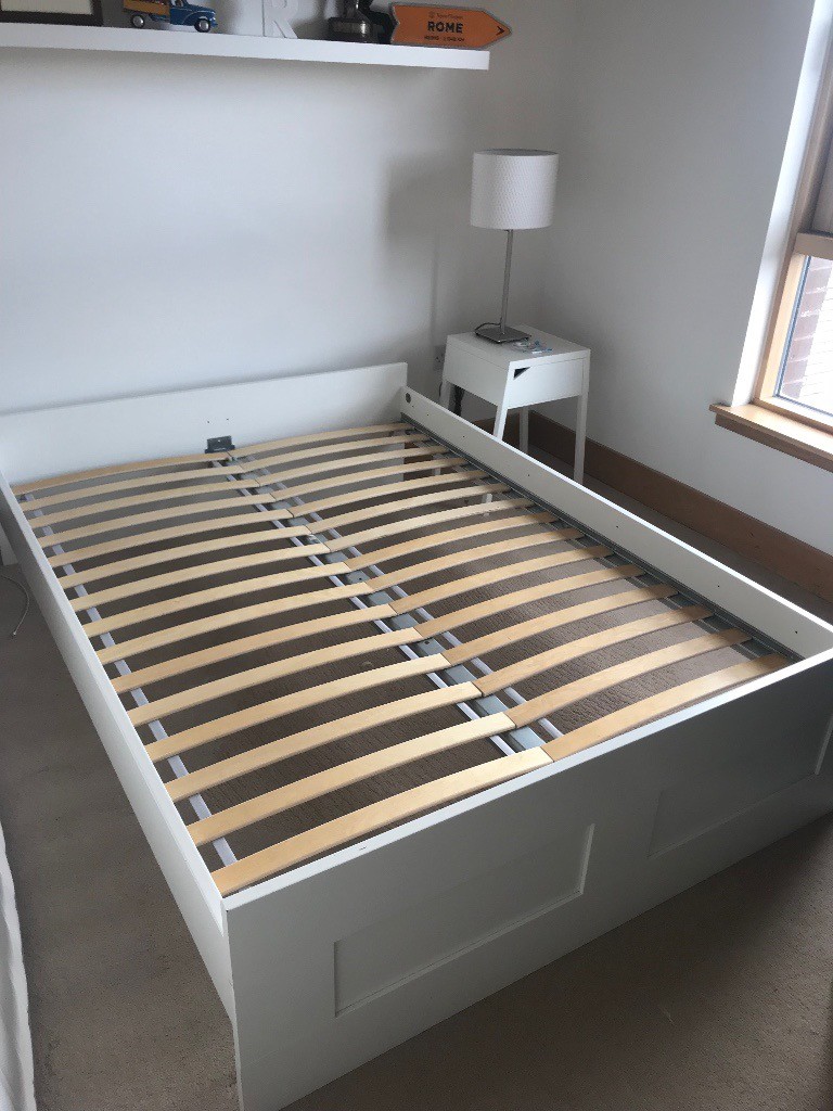 White Ikea Double Bed used in Southside, Glasgow Gumtree