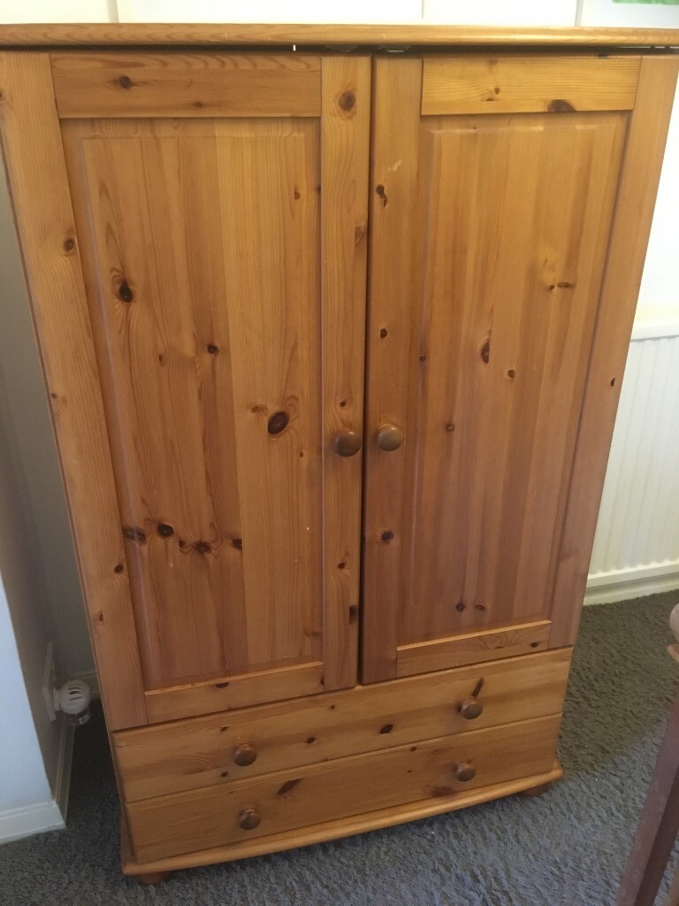 Used Wooden Small Wardrobe With Two Drawers In Portsmouth