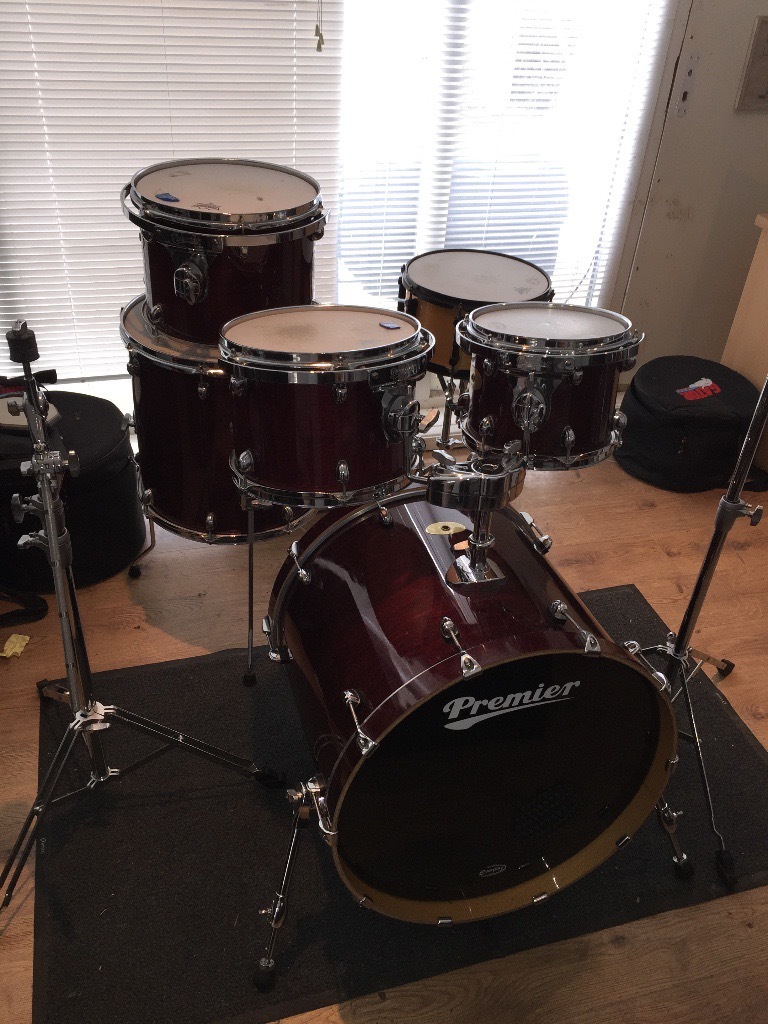 6 Piece Premier Artist Maple Drum Kit in Leicester, Leicestershire