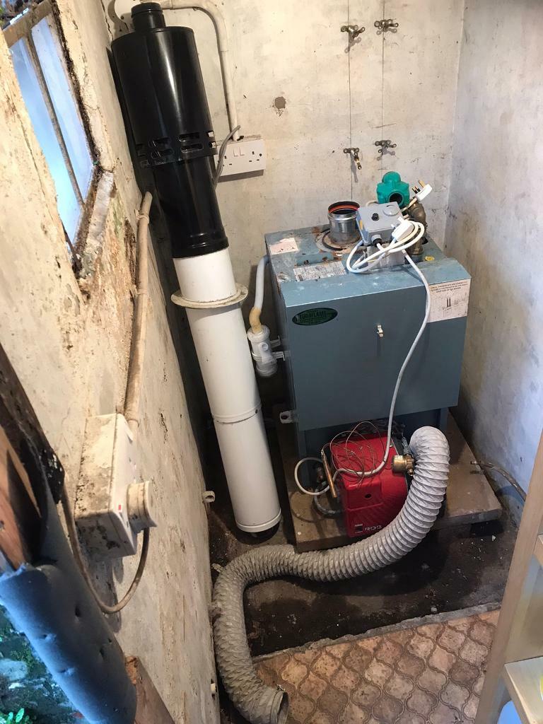 Grant Euroflame Condensing boiler 7090 with flue kit and oil tank with oil! in County Antrim