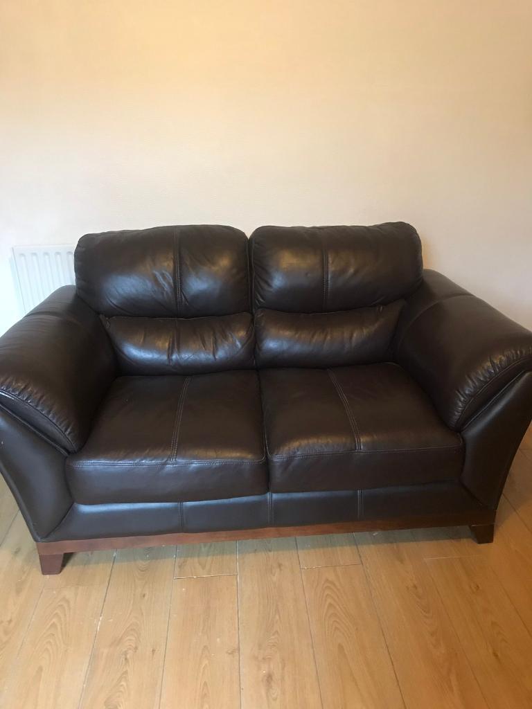 Leather two seater couch | in Blackpool, Lancashire | Gumtree