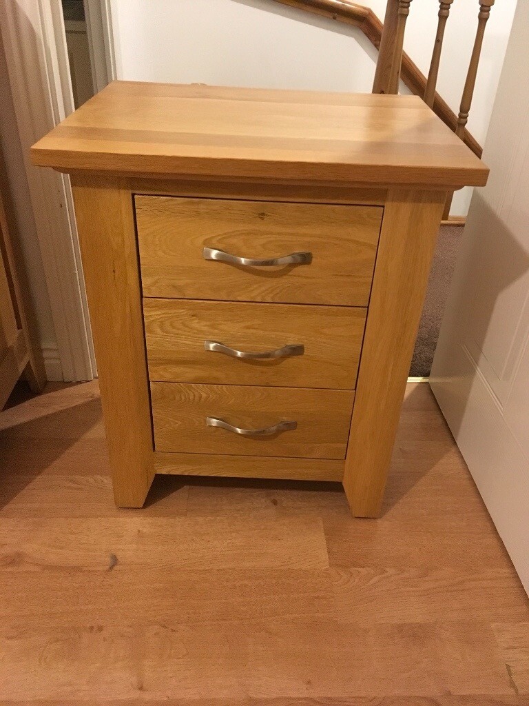 Pair of solid oak bedside tables in Plymouth, Devon Gumtree