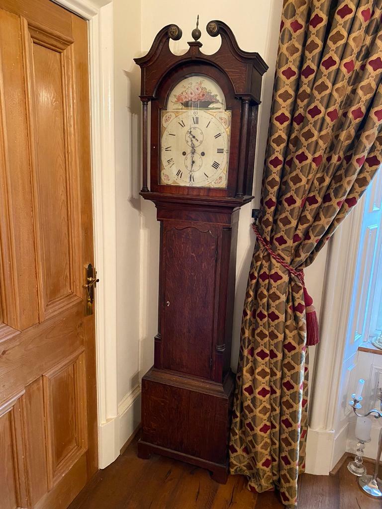 Rare Antique Long Case Grandfather Clock Exceptional Condition Fully