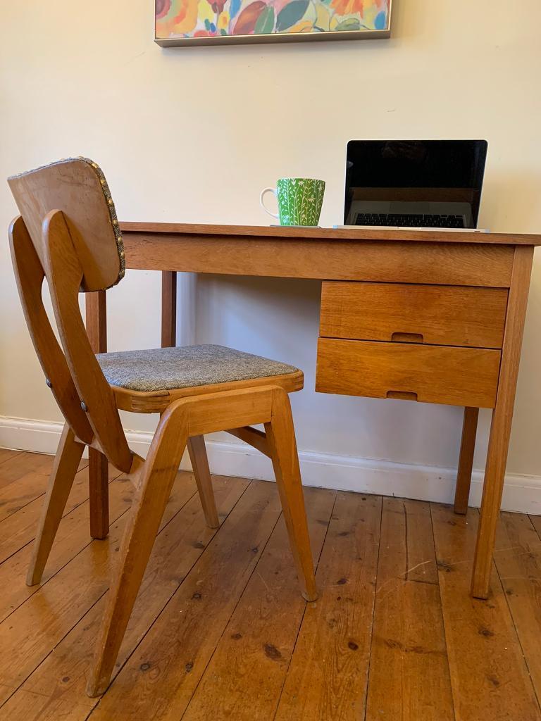 Danish Mid Century Teak office desk 1970s Arne HovmandOlsen in