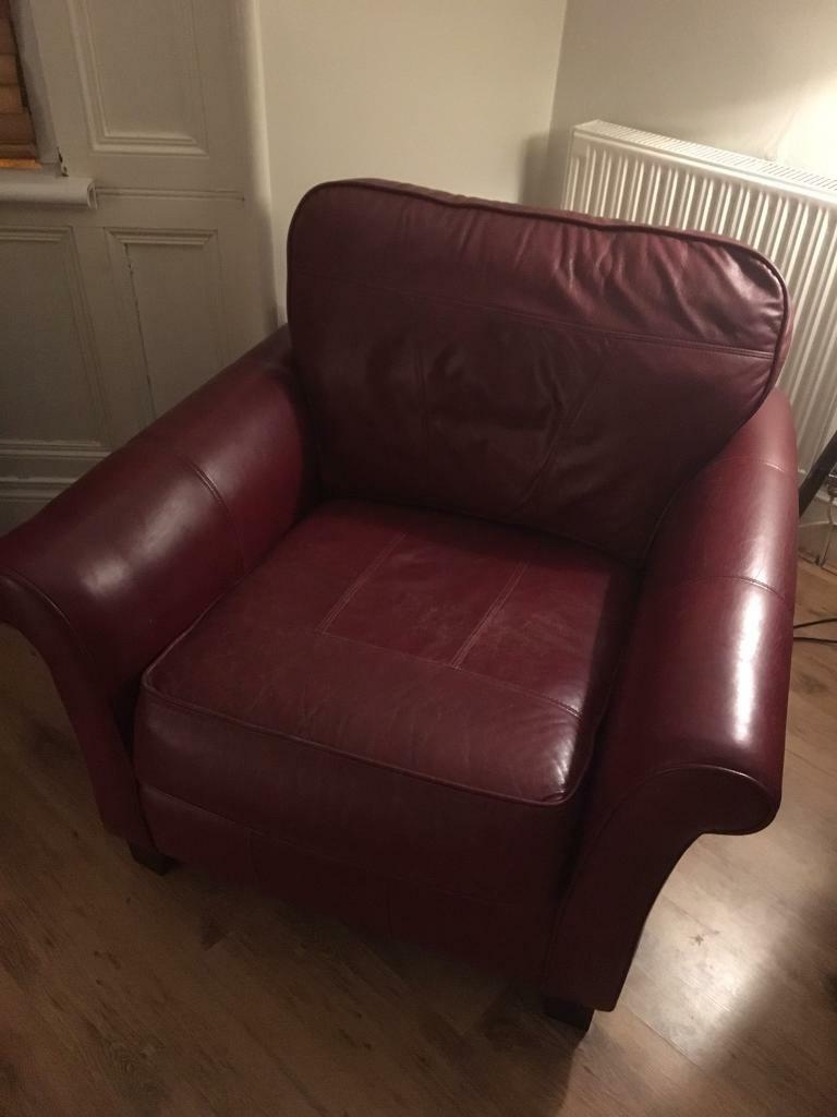 Red leather dfs suite for sale in East End, Glasgow Gumtree