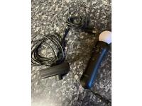PS3 Sony Motion Controller, camera and USB charging cable