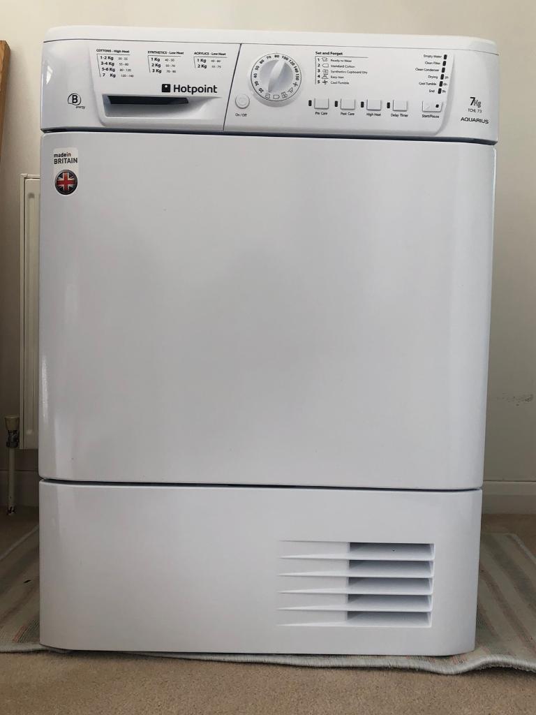 1 YEAR OLD Hotpoint Aquarius Condenser Tumble Dryer - GREAT CONDITION.  INSTRUCTION MANUAL INCLUDED.