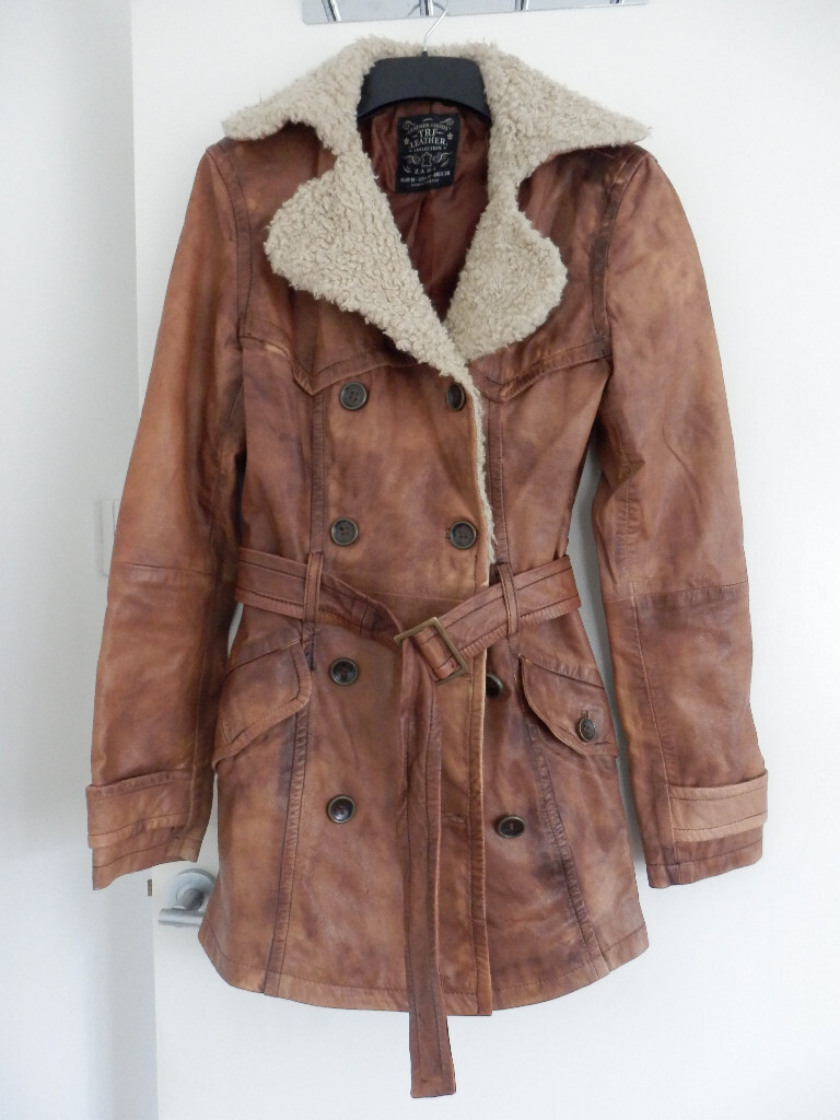 Brown leather jacket Zara Size Medium in Bath, Somerset Gumtree