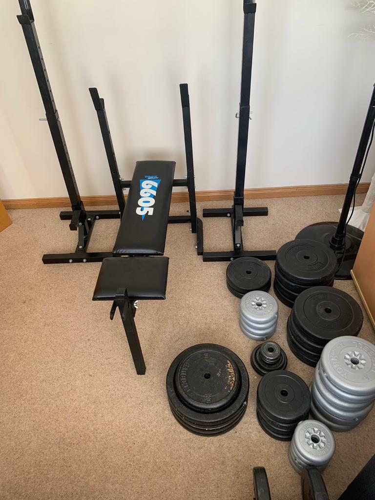 Home gym with 250kg of weights in Newbridge, Edinburgh Gumtree
