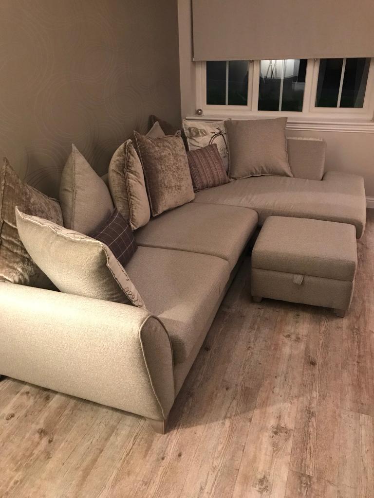 DFS Fabric Corner Sofa, 6 months old and brand new condition in