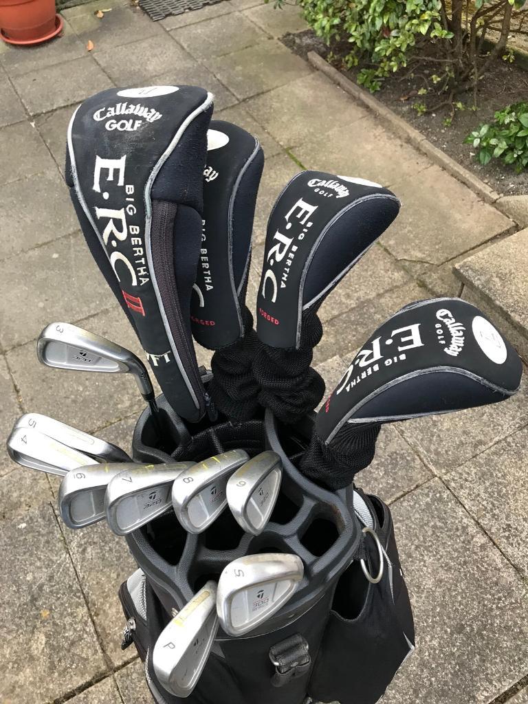 Golf Set Clubs Callaway Woods Taylormade Irons in Mirfield, West