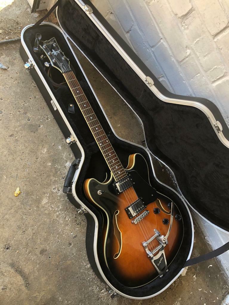 Schecter Diamond Series Corsair Hollow Body Electric Guitar with Bigsby