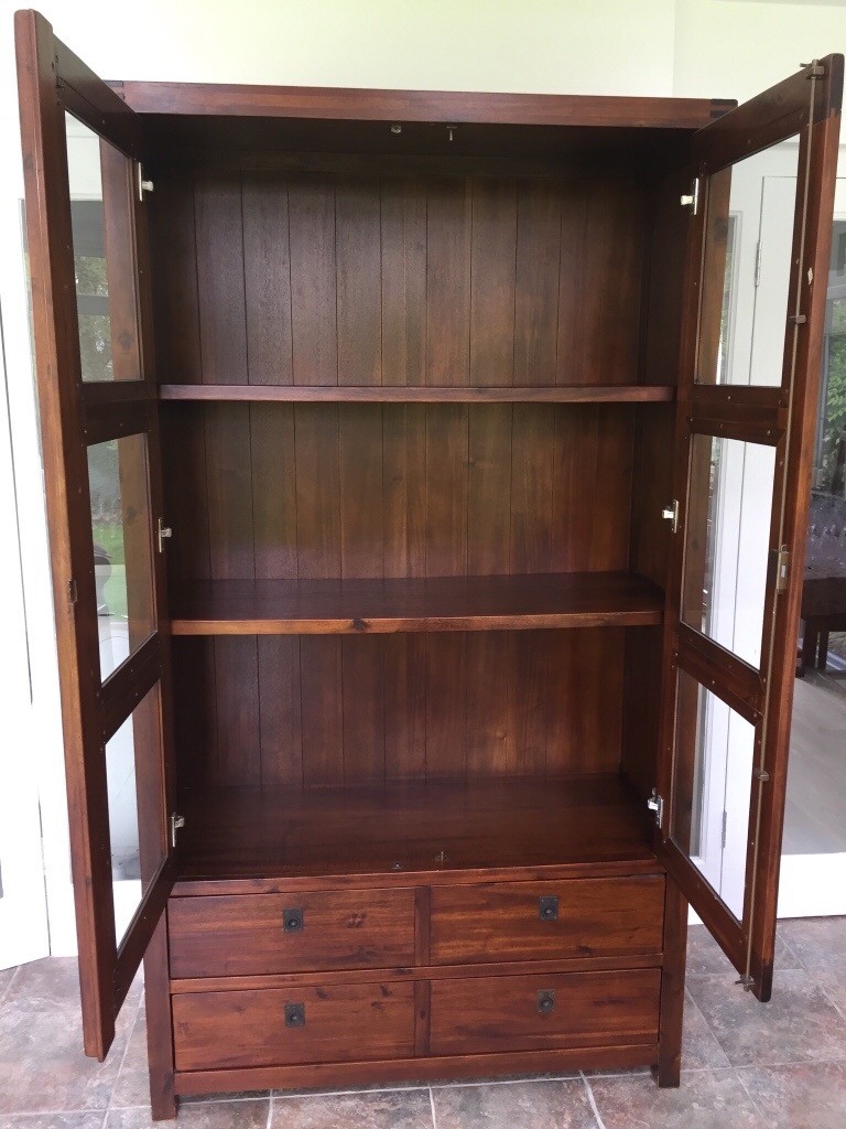 Tall wooden glass fronted display in Reading, Berkshire Gumtree