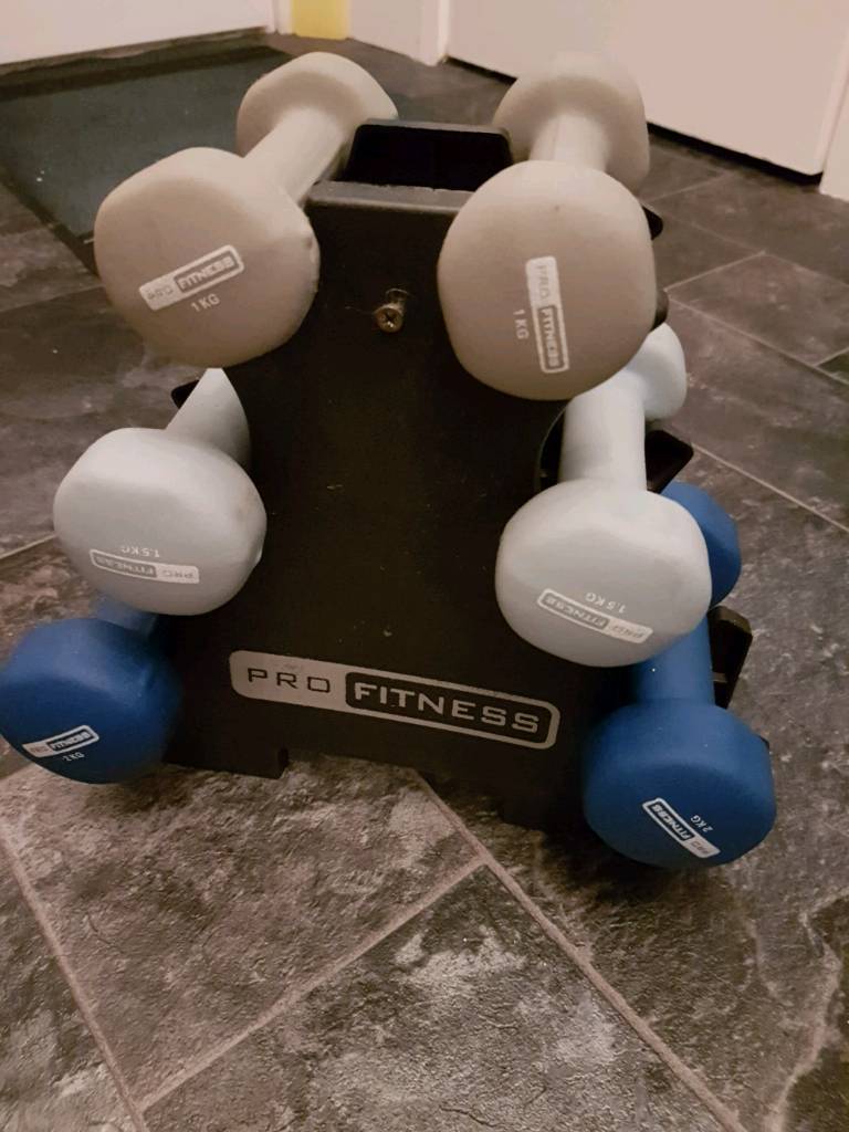 Hand weights on stand in Dundee Gumtree