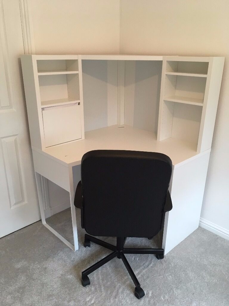 IKEA Micke Corner Computer Desk white  in Motherwell, North Lanarkshire  Gumtree