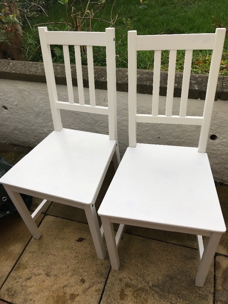 White wooden chairs in Stapleton, Bristol Gumtree