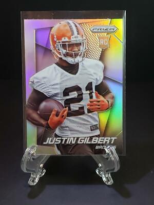2014 Panini Prizm #222 Justin Gilbert Silver Prizm Rookie Card. rookie card picture