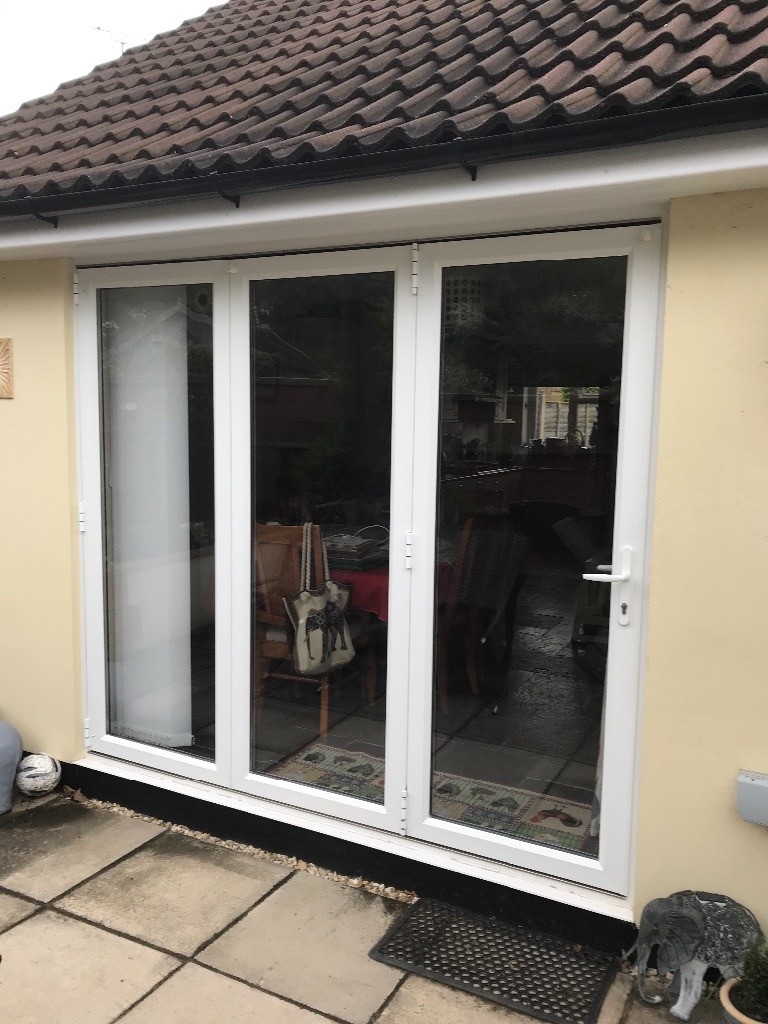 White pvc Bi fold doors in Montacute, Somerset Gumtree
