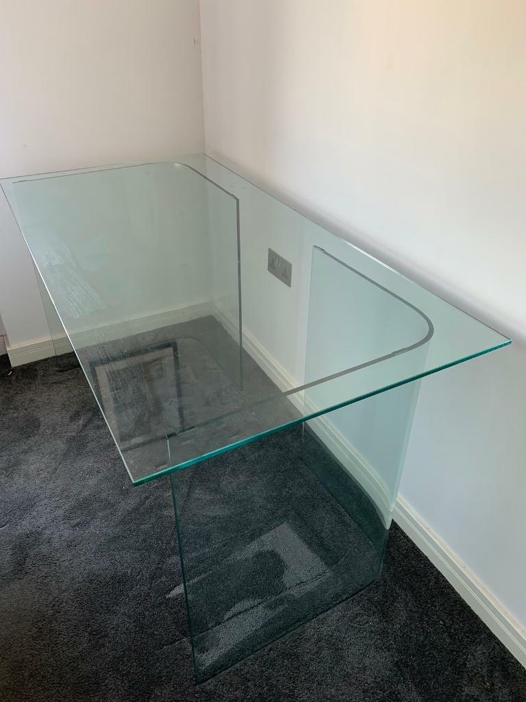 John Lewis Staten Toughened Glass Table Desk in Forest Hill, London