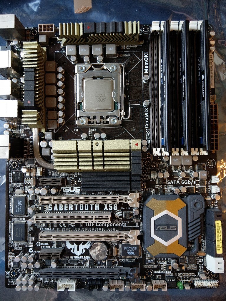 Asus Sabertooth X58 motherboard with i7 and 12gb ram in Ellesmere