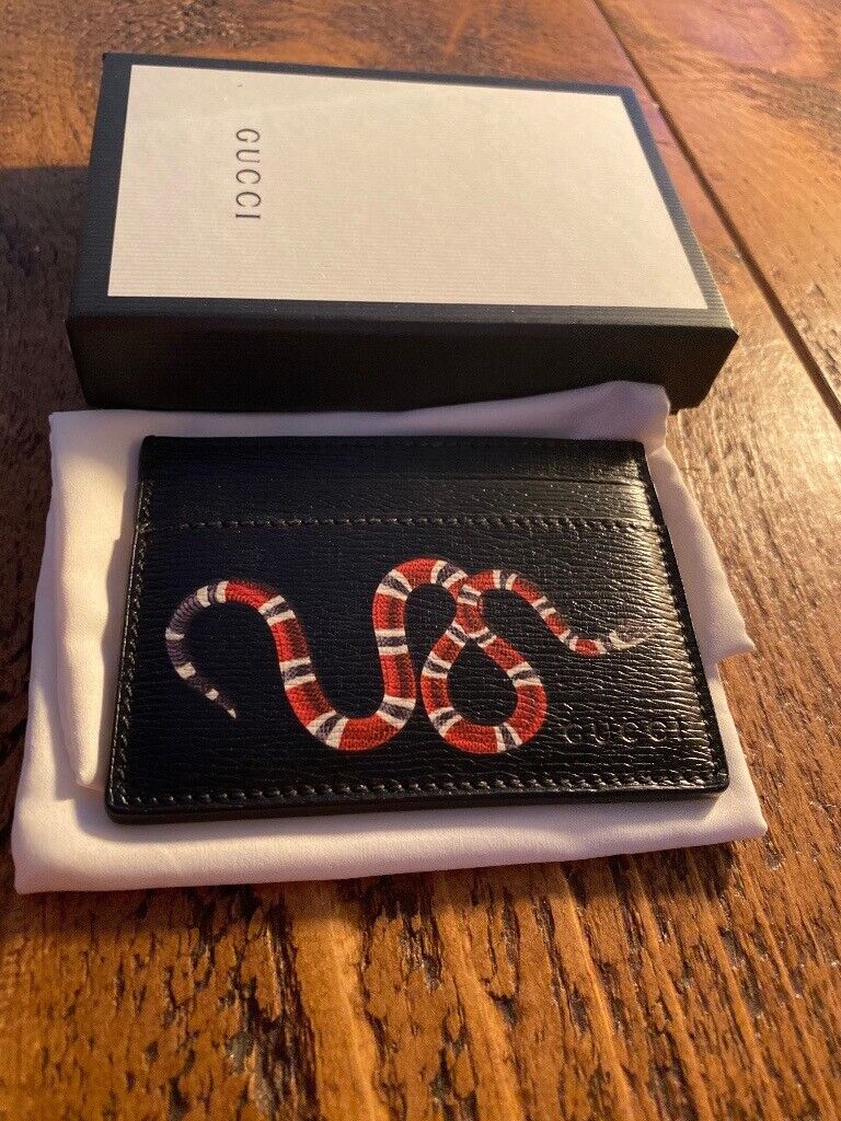  Gucci  Kingsnake Card  Holder  Rare Discontinued in 