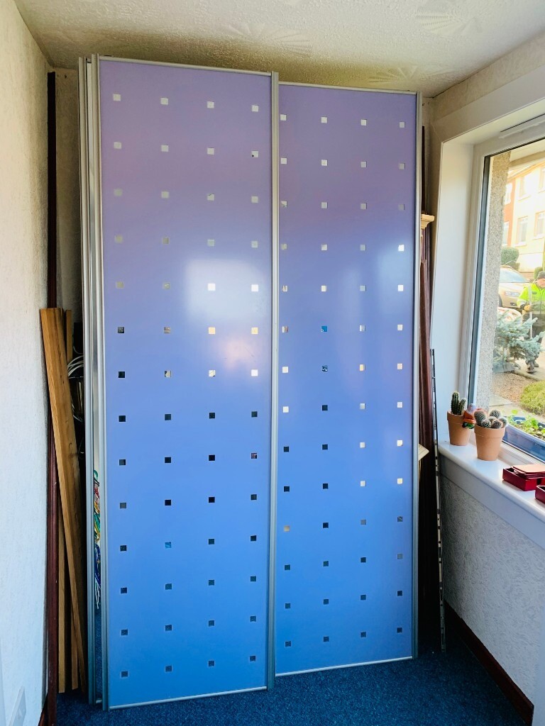 Full length Mirror Wardrobe doors with Top and Lower Runners in