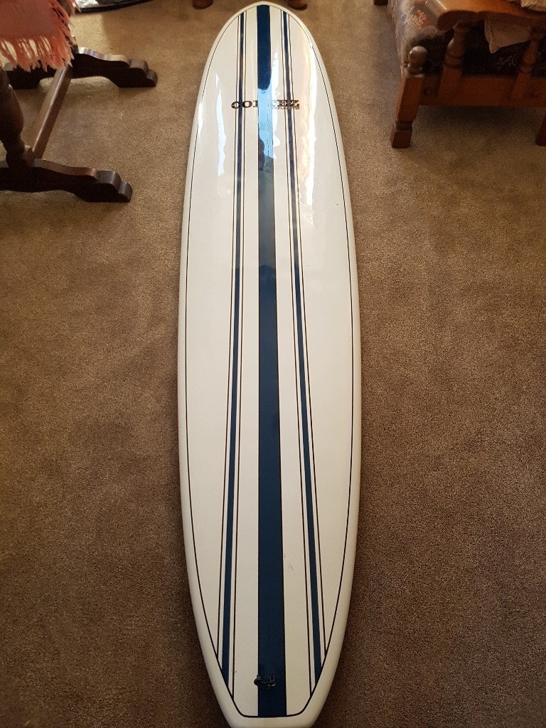 Surfboard 9ft Cortez Longboard with fins, leash and case in Barry