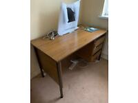 Solid 4ft office desk with drawers