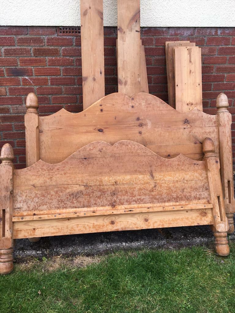 Antique pine double bed frame in Newton Abbot, Devon Gumtree