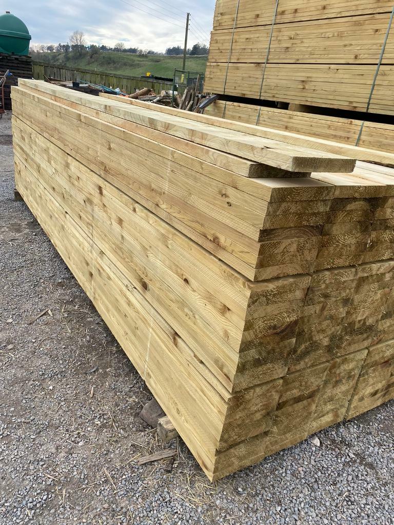 Scaffold boards. Pressure treated timber 3.9 m in Montrose, Angus