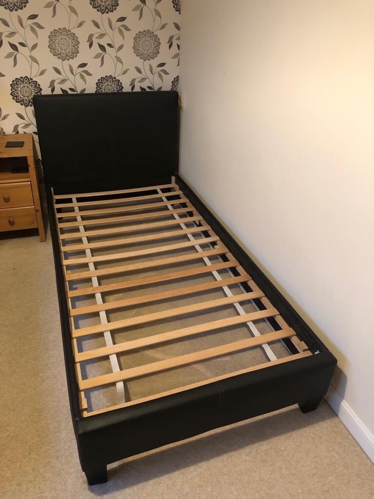 2 x Black Faux Leather Single Bed Frames in Portlethen, Aberdeen Gumtree