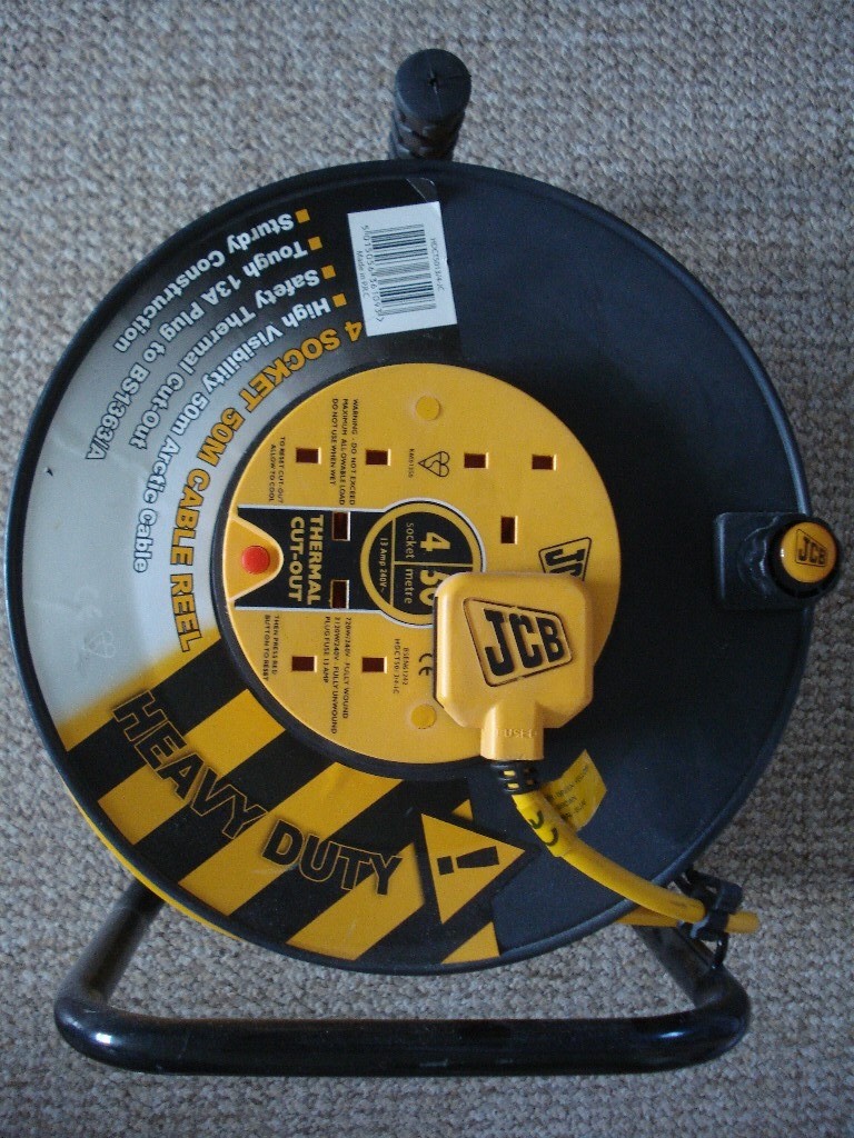 New JCB 50m Heavy Duty Extension Cable Reel in Bournemouth, Dorset