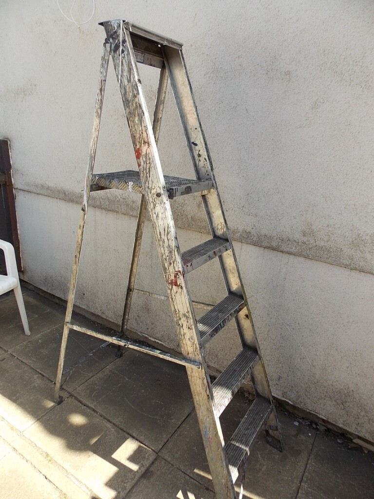 TASKMASTER ALUMINIUM 5 TREAD PLATFORM STEP LADDERS HEAVY DUTY in