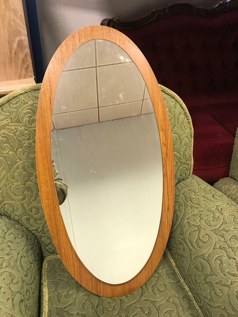 Mid century teak oval mirror in Kirkintilloch, Glasgow Gumtree