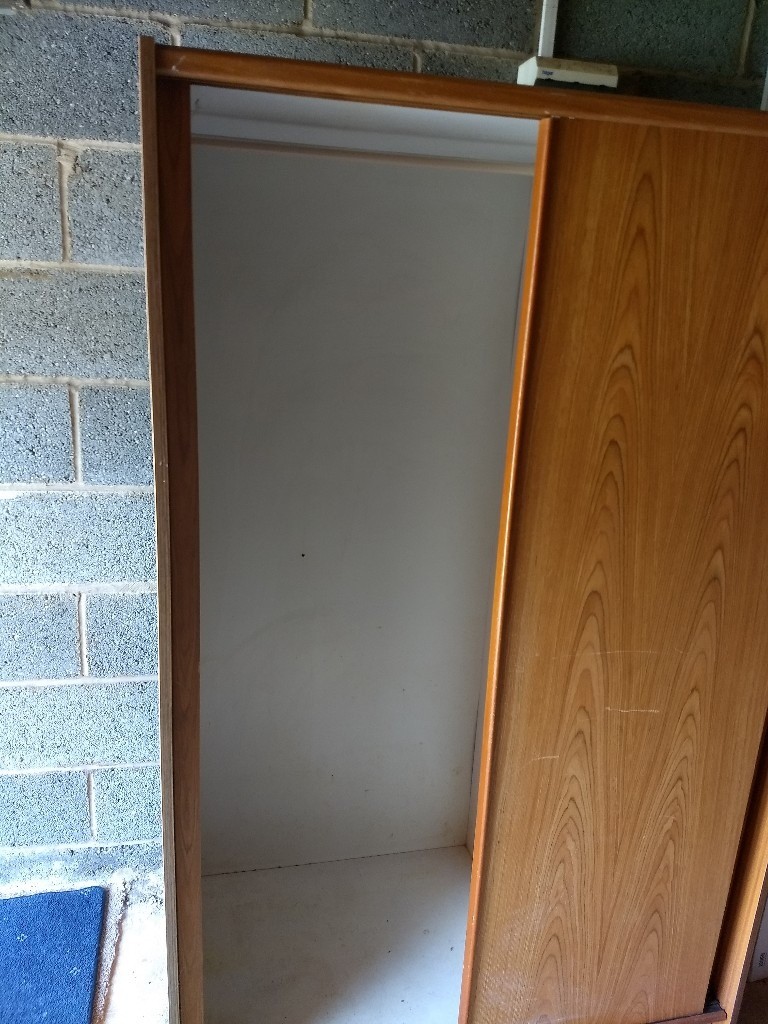 Wooden Wardrobe With Hanging Rails In Peterborough
